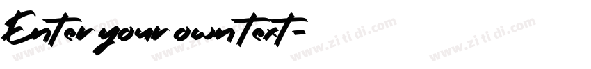 Enter your own text字体转换